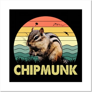 Urban Wildlife Whispers Chipmunk Elegance, Stylish Tee for Admirers Posters and Art